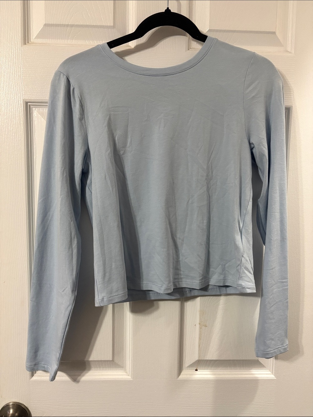 Old Navy Light Blue Long Sleeve Crop Top
